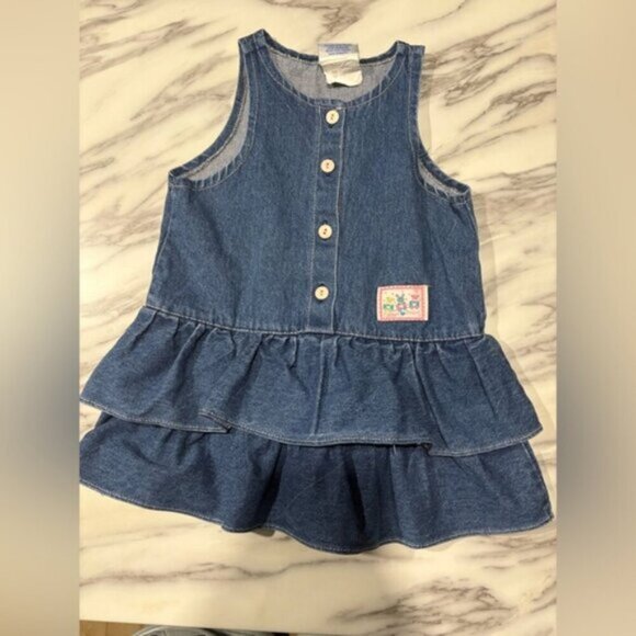 VINTAGE- FISHER PRICE DENIM DRESS - Size 3 - Picture 3 of 7
